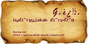 Györgyjakab Árpád névjegykártya
